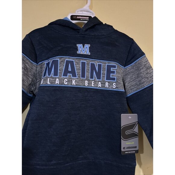 Maine Black Bears Colosseum Outfit Set Hoodie Sweatpants Toddler 3T NEW - Picture 2 of 7